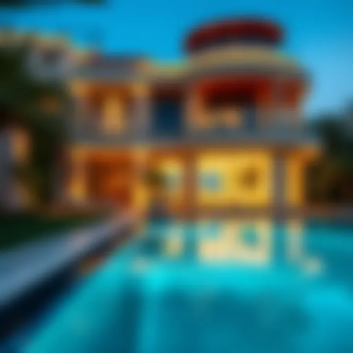 Opulent Luxury Villas in Dubai Luxury villa showcasing high-end design and opulence