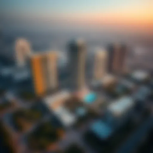 Aerial view of JLT Cluster Z showcasing its architectural beauty