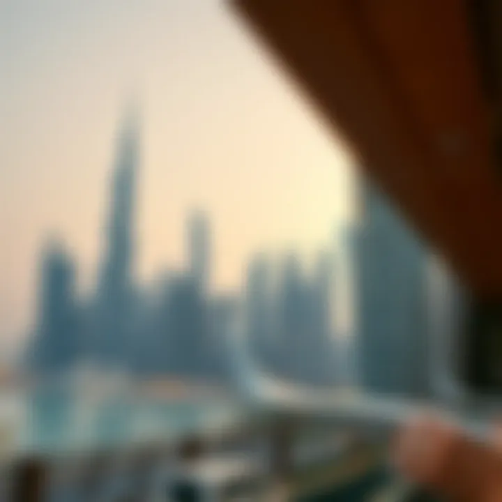 Dubai's Iconic Skyline Stunning skyline of Dubai showcasing modern architecture