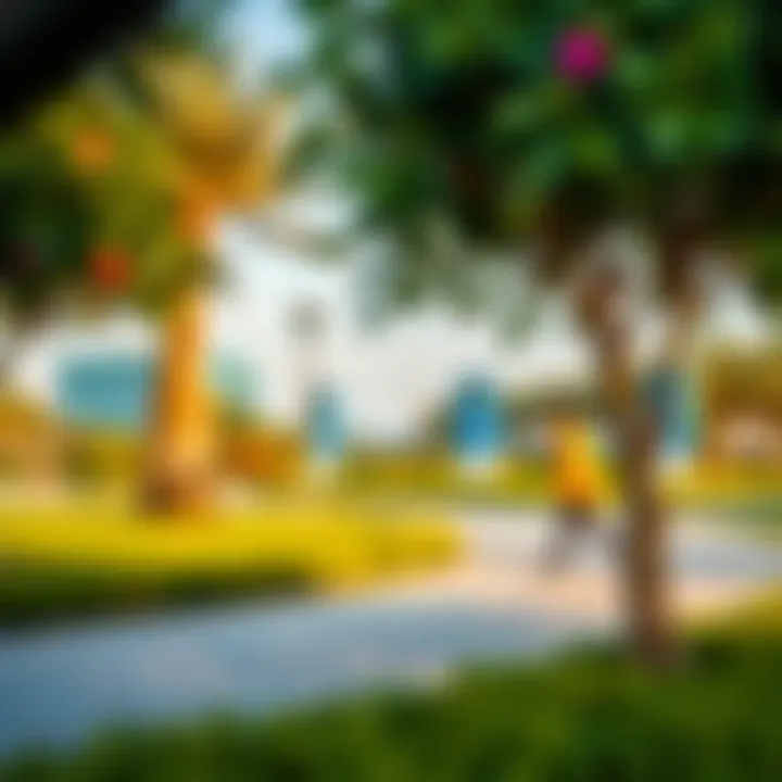 Vibrant Park in Mohammed Bin Zayed Area Vibrant park in the Mohammed Bin Zayed area representing community features