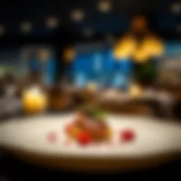 Exquisite dish presentation at a luxury restaurant in Dubai