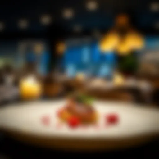 Exquisite dish presentation at a luxury restaurant in Dubai