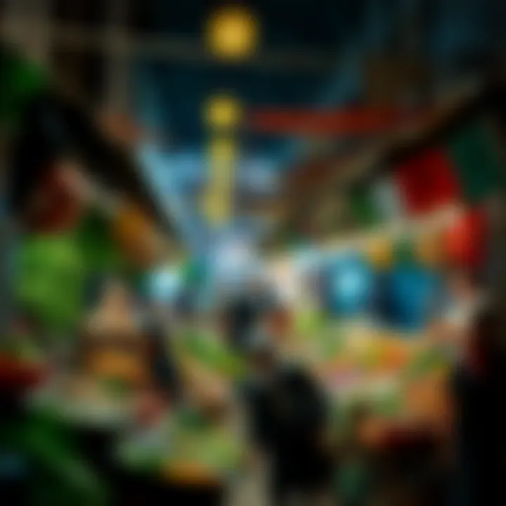 Vibrant Market Scene Vibrant market scene reflecting Dubai's rich culinary heritage