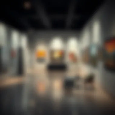 A modern gallery space highlighting local artists