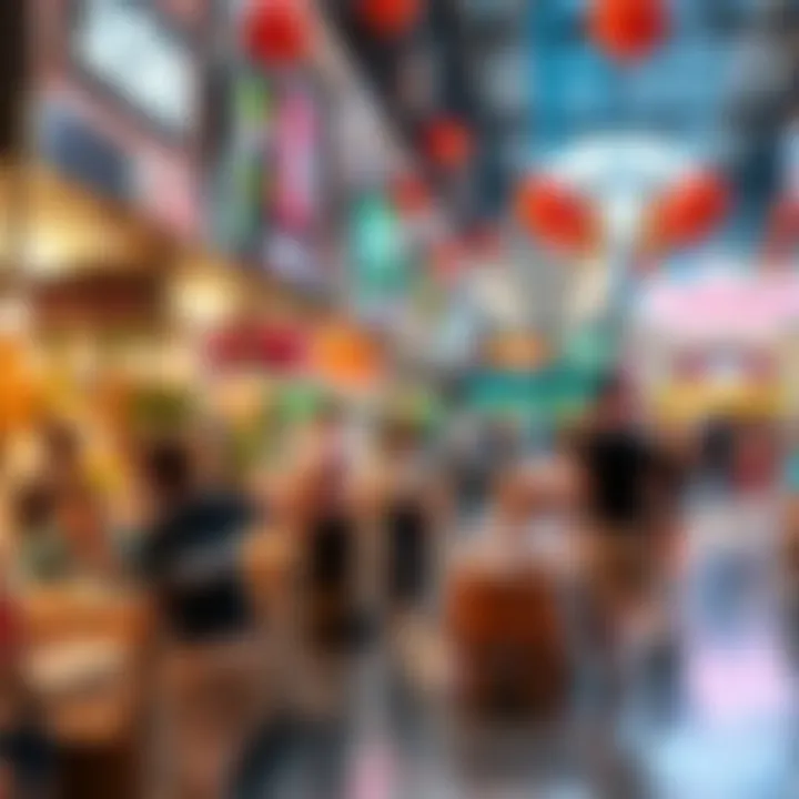 Lively Food Court Experience Vibrant food court scene