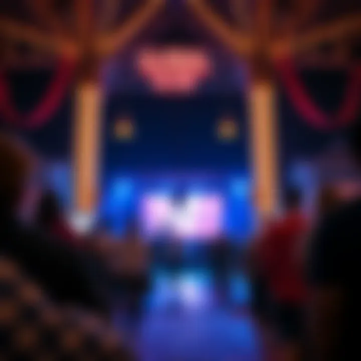 Visitors enjoying various entertainment shows at Global Village