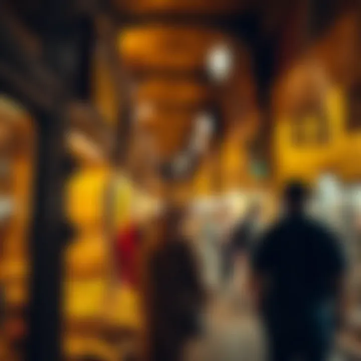 Visitors exploring the bustling aisles of the Gold Souk
