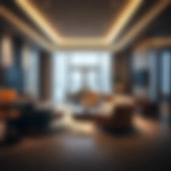 Luxurious interior of a living space within Icon Deluxe Hotel Apartments