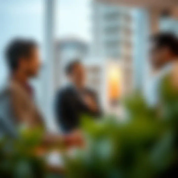 Investor discussing strategies with a Luxhabitat agent