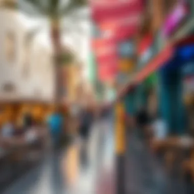 Lively Atmosphere of JBR The Walk Vibrant cafes and shops along JBR The Walk, reflecting the lively atmosphere