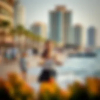 Recreational Activities at JBR The Walk Families enjoying recreational activities at JBR The Walk