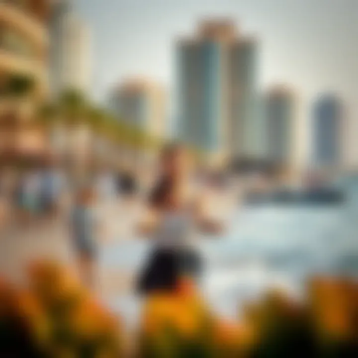 Recreational Activities at JBR The Walk Families enjoying recreational activities at JBR The Walk