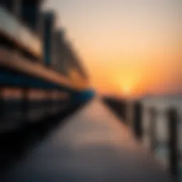 Scenic view of Jumeirah Fishing Spot at sunset