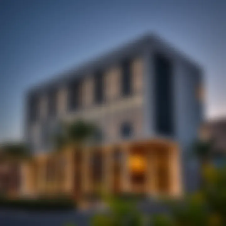 Luxhabitat Dubai office exterior showcasing modern architecture