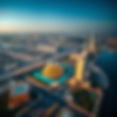 Urban Landscape of Madinat Zayed Aerial view of Madinat Zayed showcasing its urban landscape