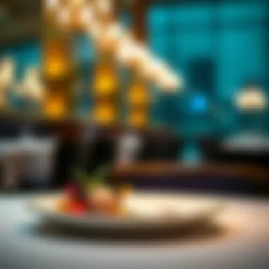 An elegant dish artfully presented in a Michelin-starred establishment