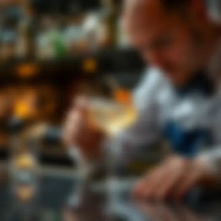 A sophisticated cocktail crafted by expert mixologists in a Michelin-starred bar