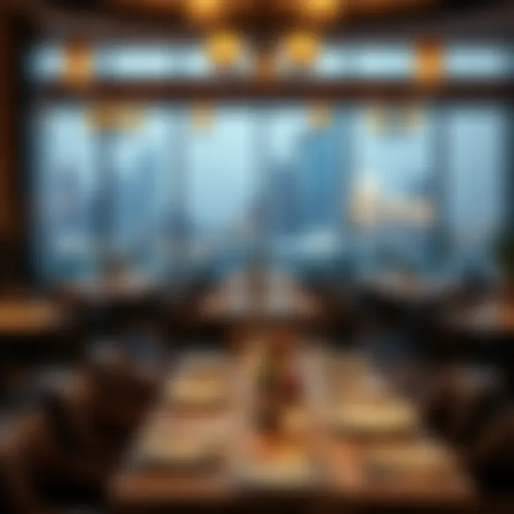 A luxurious dining setup showcasing a Michelin-starred restaurant ambiance in Dubai