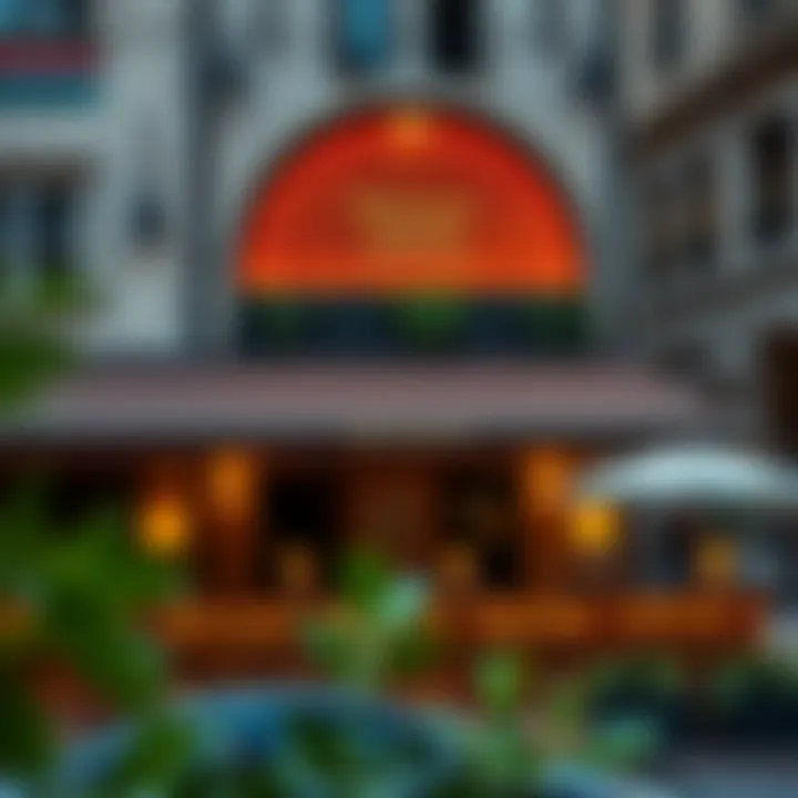 An inviting exterior view of a renowned Michelin-starred restaurant