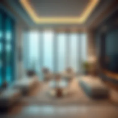 Elegant Modern Property Interior in Dubai An elegant interior of a modern property in Dubai