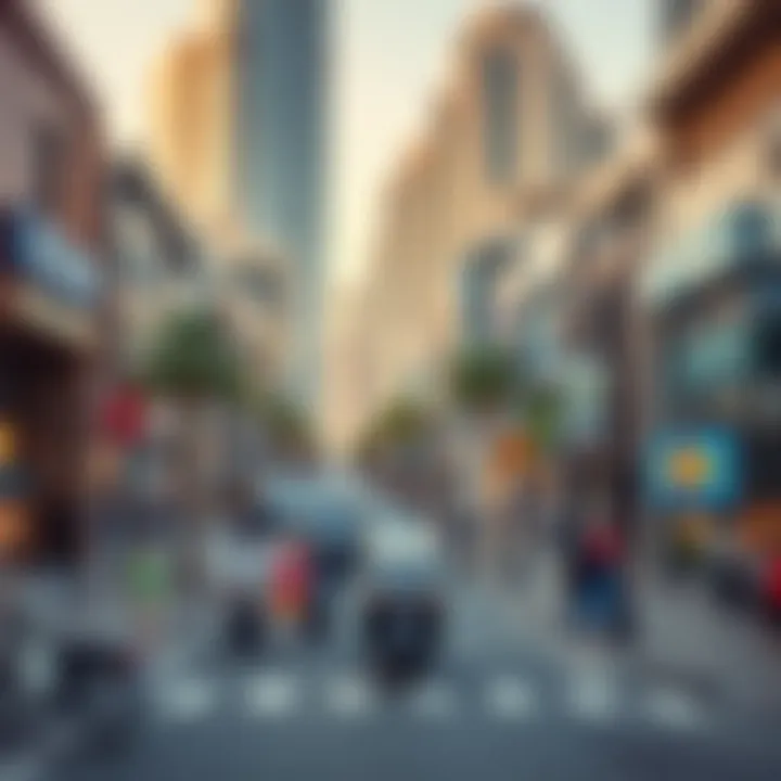 Thriving Commercial Areas: Opportunities in Emirati Real Estate A vibrant commercial district bustling with activity