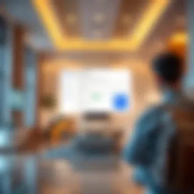 Graphical depiction of an online platform for contract checks