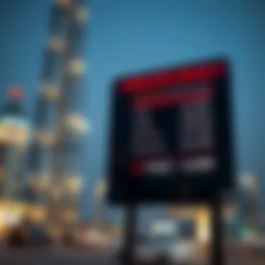 Pricing Information for Burj Khalifa Parking Parking pricing signage near Burj Khalifa