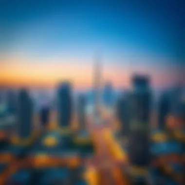 A skyline view of Dubai showcasing luxury buildings
