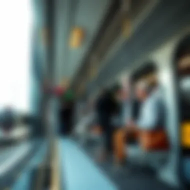Commuters enjoying seamless transit experience