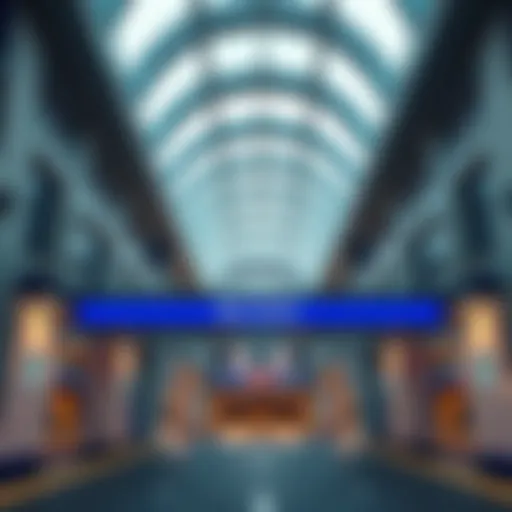 Metro station entrance showcasing modern architecture
