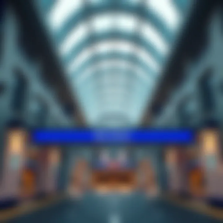 Metro station entrance showcasing modern architecture