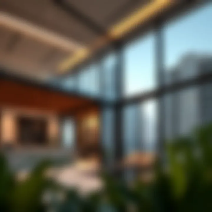 Rendering of a new commercial space in Dubai Hills highlighting modern design