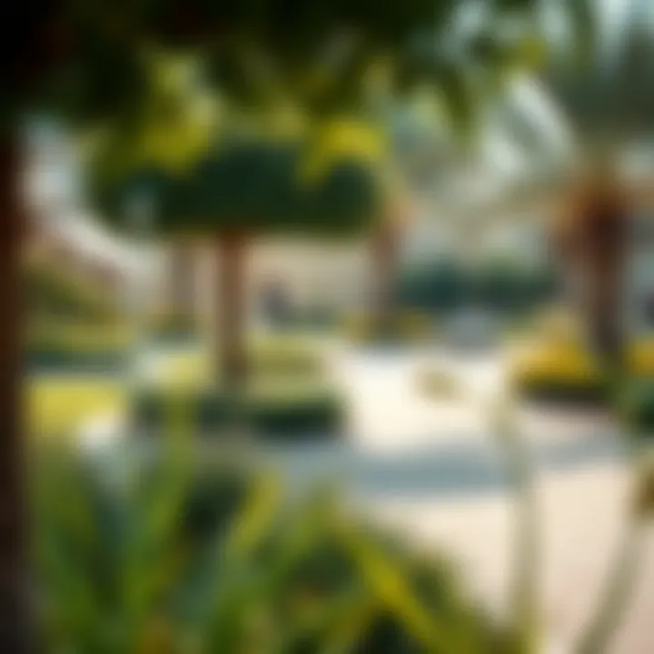 Park area in Dubai Hills representing green spaces and community living