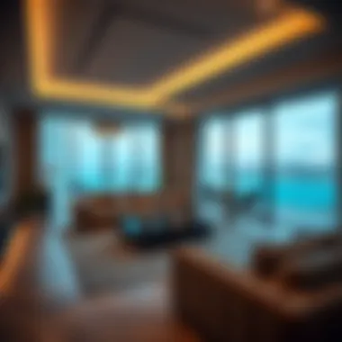 Luxury Living Spaces in ذا فيو النخله Luxurious interiors of a residence in ذا فيو النخله