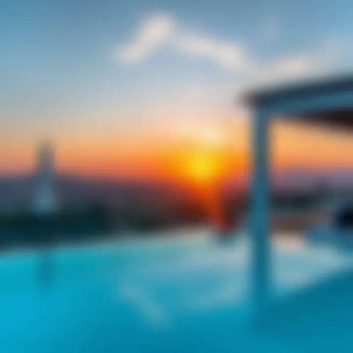 Breathtaking Sunset from ذا فيو النخله Panoramic sunset view from ذا فيو النخله