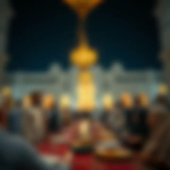 Community gathering for Suhoor meal