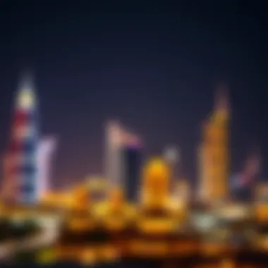 UAE skyline adorned with festive Ramadan lights