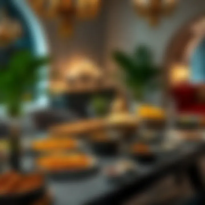 A Lavish Iftar Spread in Dubai Traditional Iftar spread during Ramadan