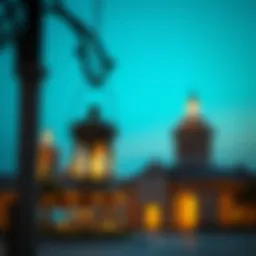 The beauty of a traditional Ramadan lantern illuminating a serene evening