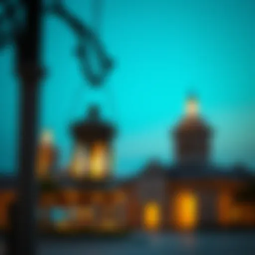 The beauty of a traditional Ramadan lantern illuminating a serene evening