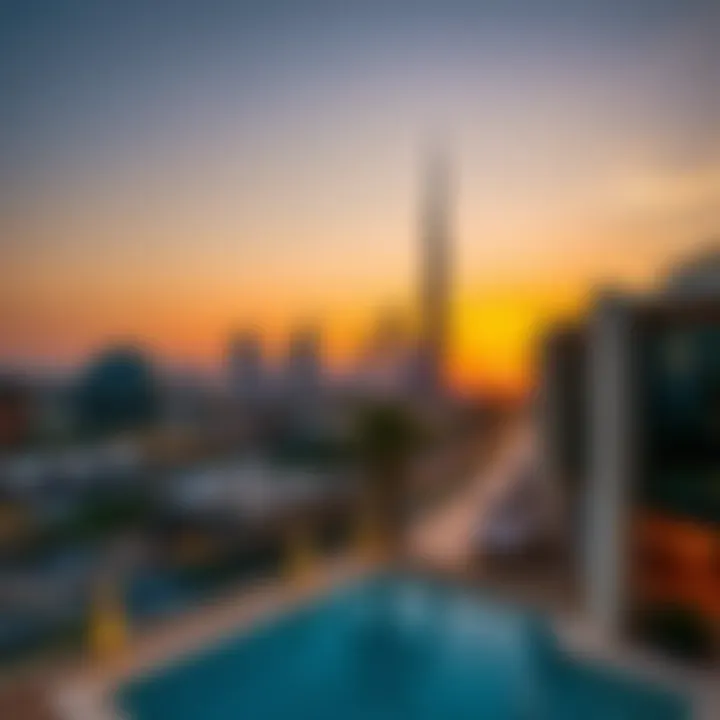 UAE Skyline at Sunset A picturesque view of the UAE skyline during sunset