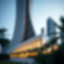 Stunning exterior view of the Tamani Arts Tower showcasing its architectural design.