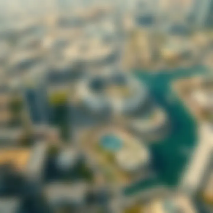 Aerial view of ذا اتش دبي and its surroundings