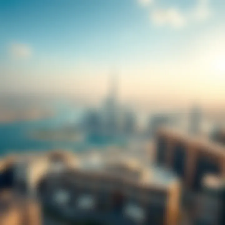 Panoramic skyline view from ذا اتش دبي