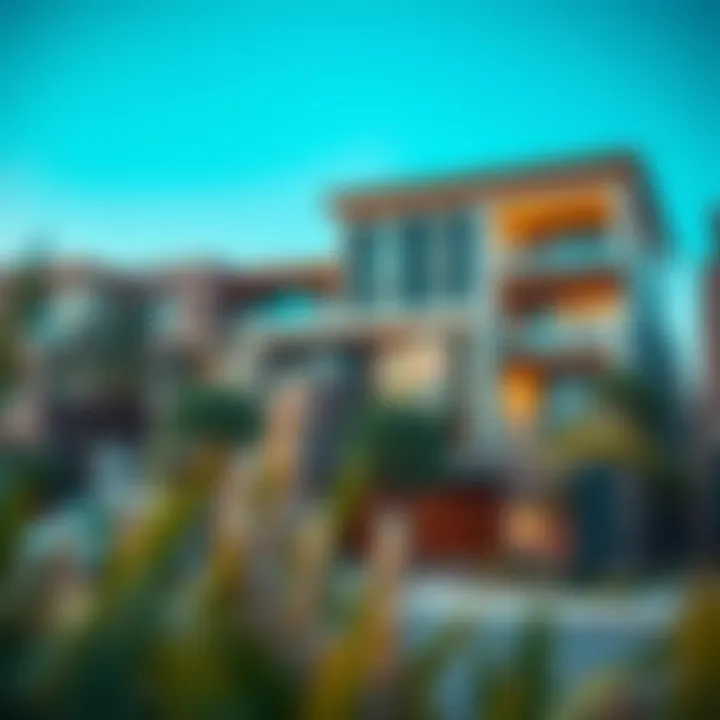 Trendy neighborhood in Dubai featuring high-end real estate