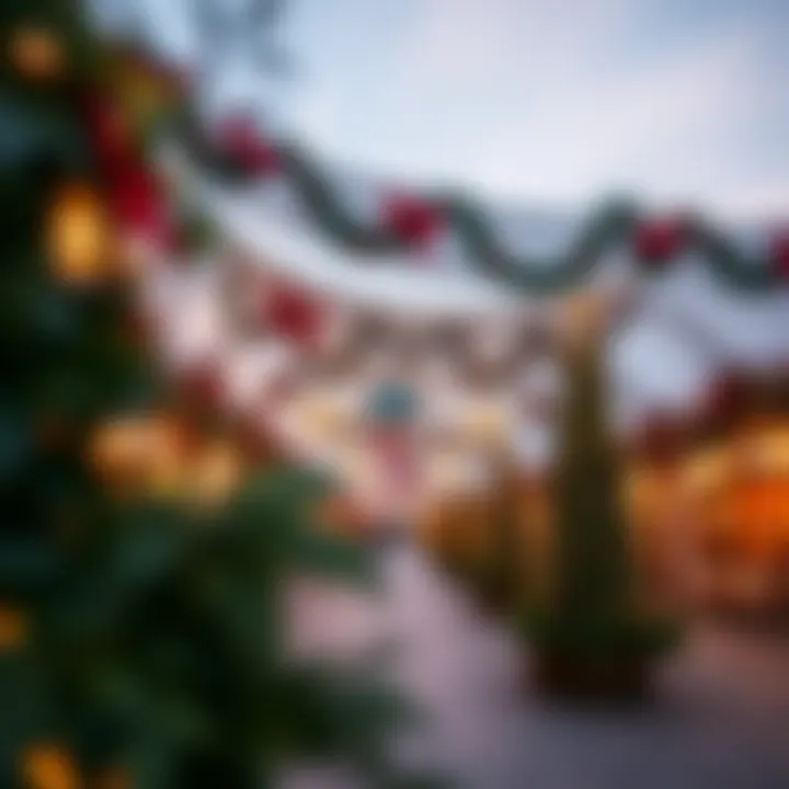 Festive Spirit: Seasonal Decor in Al Seef Seasonal decorations in Al Seef, illustrating the festive spirit during specific times of the year.