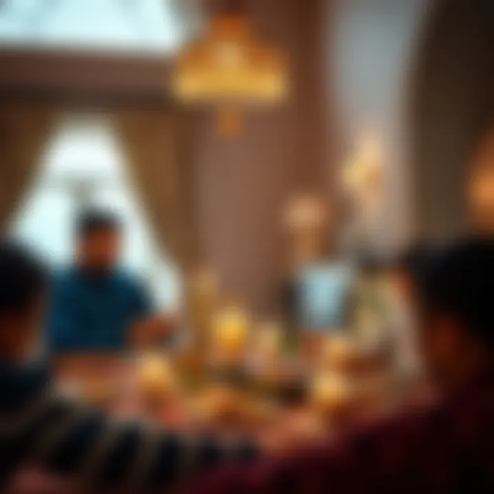 A family gathering for Iftar, symbolizing unity