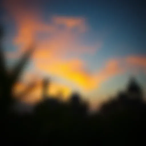 A Serene Evening Sky A serene evening sky marking Ramadan's beginning