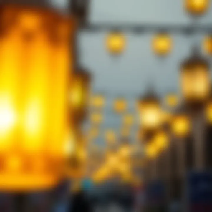Traditional lanterns lighting up the streets during Ramadan