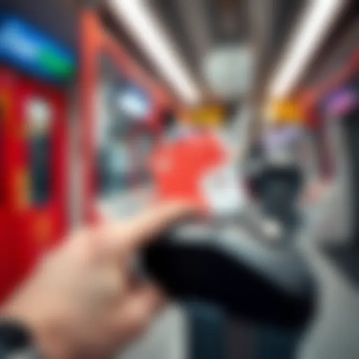 Close-up of RTA Card being tapped on a public transport reader